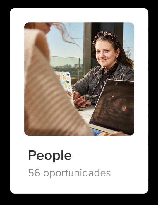 People working